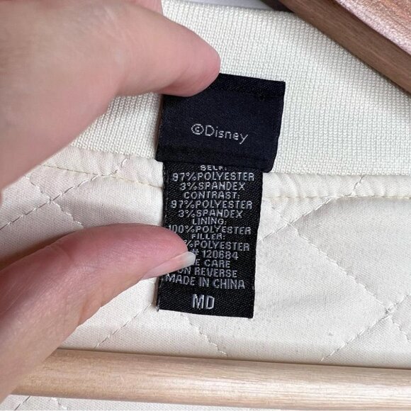 Disney Womens Size Medium Alice In Wonderland Souvenir Jacket Satin Bomber Coat - Picture 11 of 14